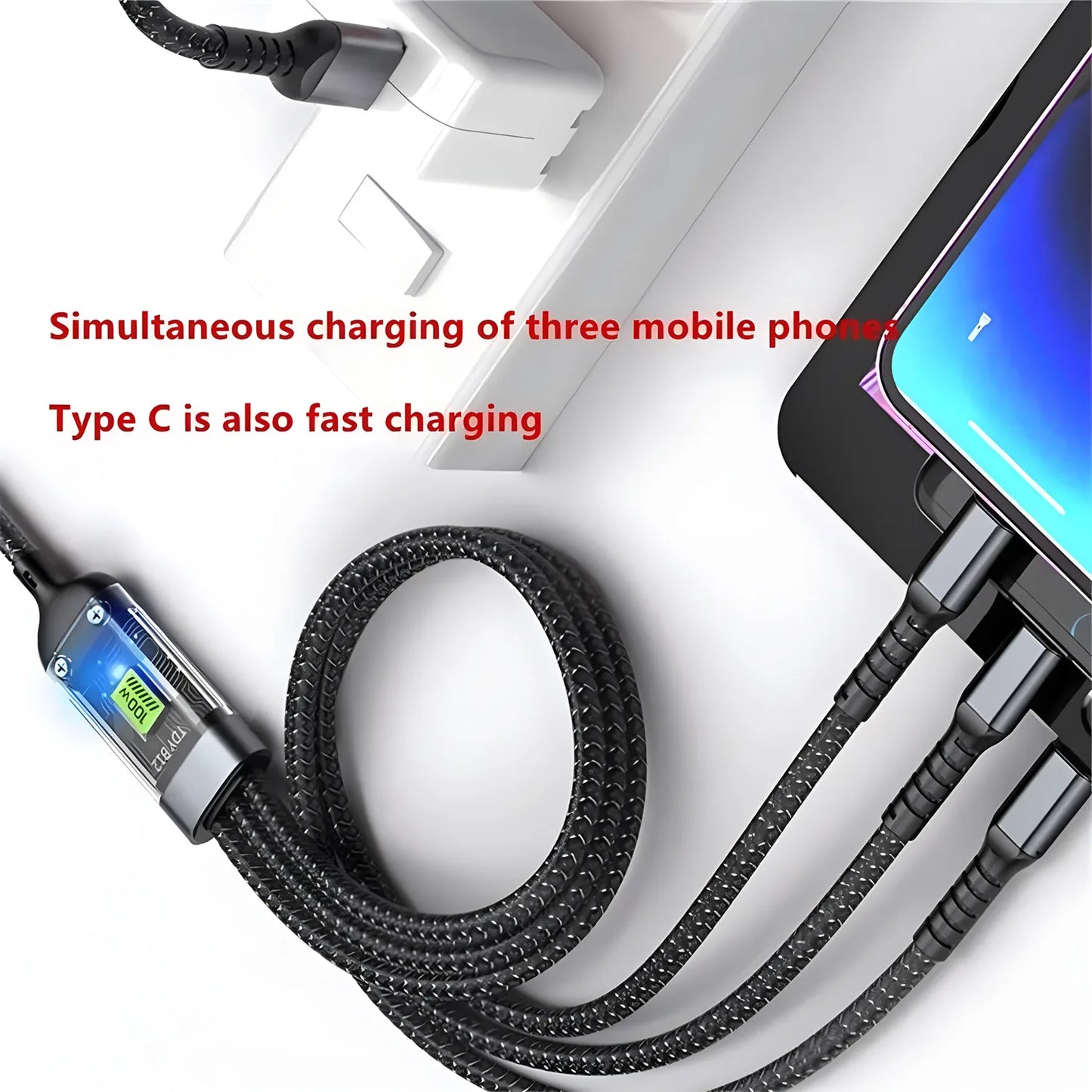 100W LED Smart Charging Cable