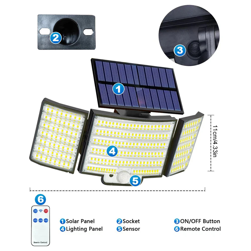 IP65 Solar Motion Sensor Light
