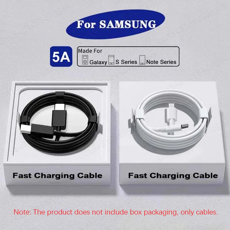 45W PD USB-C to USB-C Fast Charging Cable for Samsung Galaxy S23/S22/S21/S20 & USB-C Devices