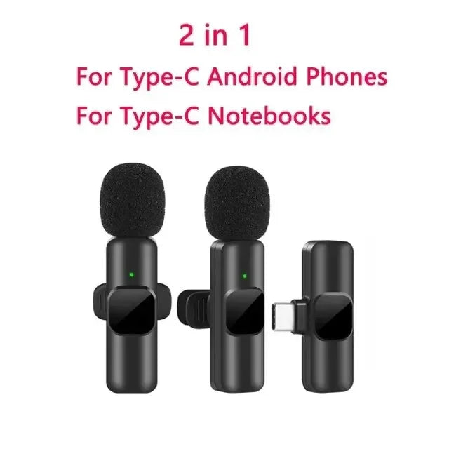 Wireless Clip-On Lavalier Microphone for iPhone & Android