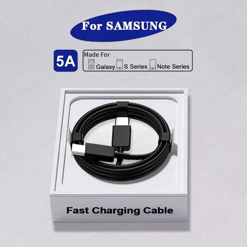 45W PD USB-C to USB-C Fast Charging Cable for Samsung Galaxy S23/S22/S21/S20 & USB-C Devices