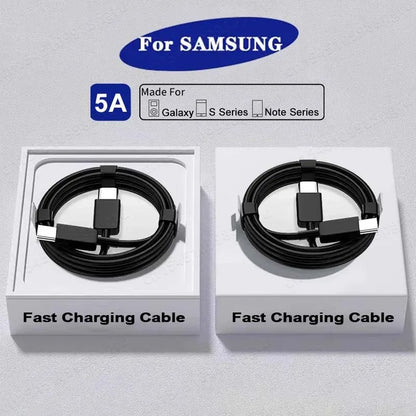 45W PD USB-C to USB-C Fast Charging Cable for Samsung Galaxy S23/S22/S21/S20 & USB-C Devices