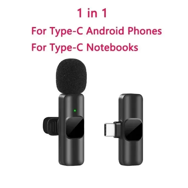 Wireless Clip-On Lavalier Microphone for iPhone & Android
