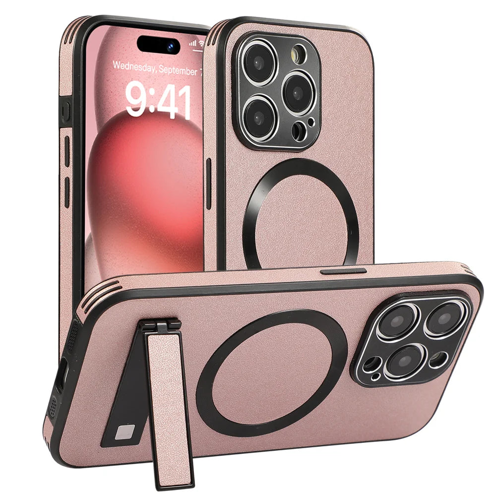 Magnetic Leather Stand Case – iPhone