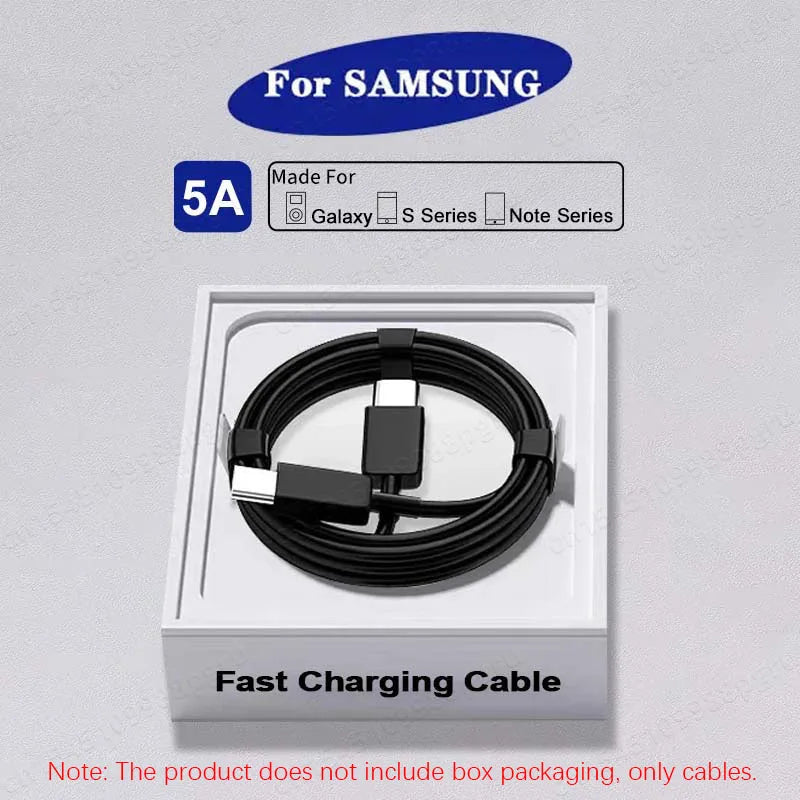 45W PD USB-C to USB-C Fast Charging Cable for Samsung Galaxy S23/S22/S21/S20 & USB-C Devices
