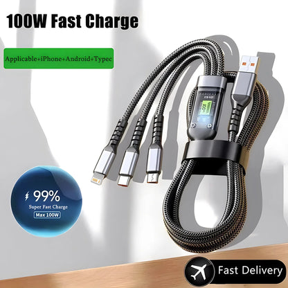 100W LED Smart Charging Cable