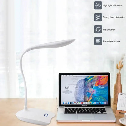 LED Desk Lamp – USB Rechargeable Eye-Care Night Light for Study & Bedside