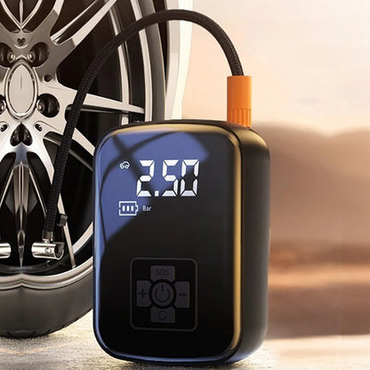 Portable Digital Tire Inflator 150 PSI – Cordless Mini Air Compressor for Car, Motorcycle & Bicycle