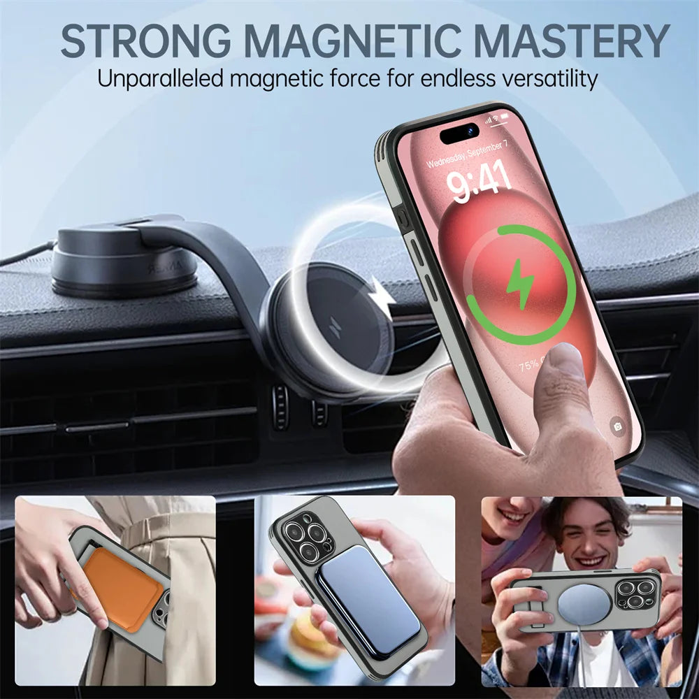 Magnetic Leather Stand Case – iPhone