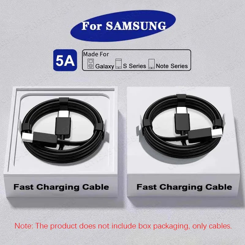 45W PD USB-C to USB-C Fast Charging Cable for Samsung Galaxy S23/S22/S21/S20 & USB-C Devices