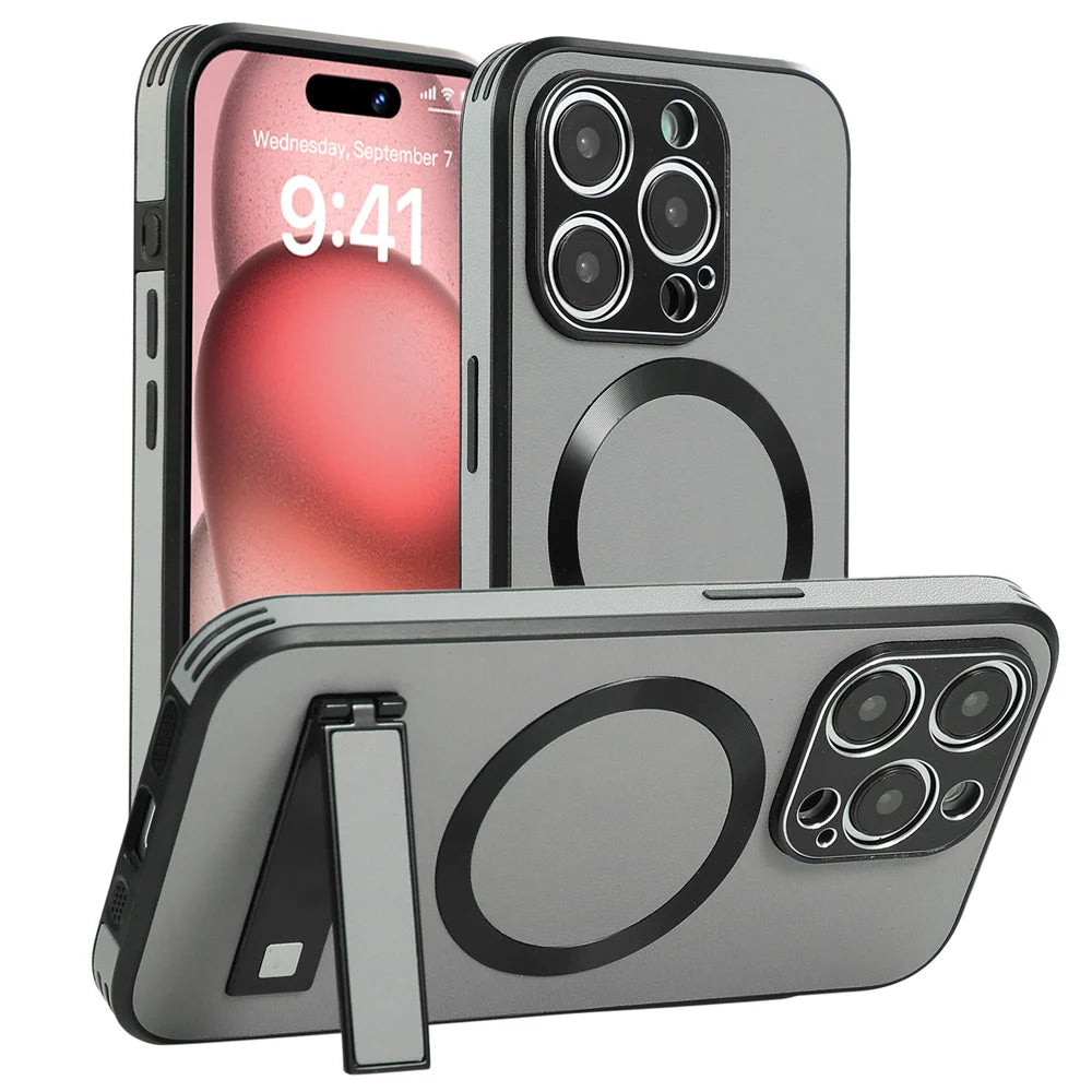 Magnetic Leather Stand Case – iPhone
