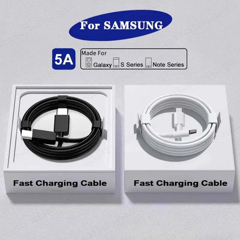 45W PD USB-C to USB-C Fast Charging Cable for Samsung Galaxy S23/S22/S21/S20 & USB-C Devices
