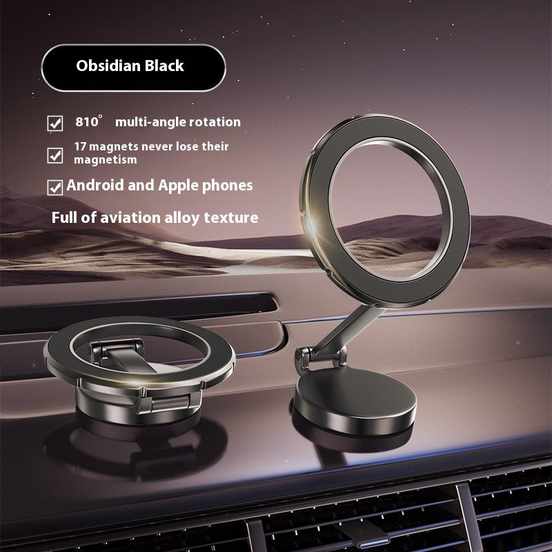 Magnetic Vacuum Suction Car Phone Holder – Foldable 360° Rotating Mount