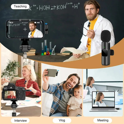 Wireless Clip-On Lavalier Microphone for iPhone & Android